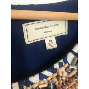 Gorgeous Jacquard Shift Dress w Wood Beading